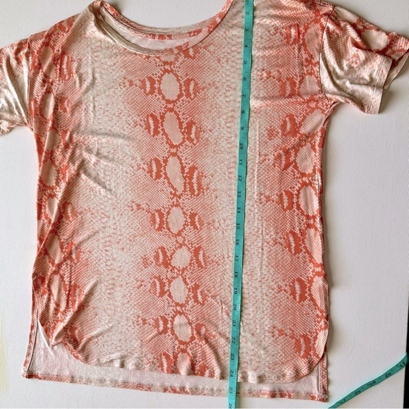 Majestic Filatures Paris Deluxe Orange Python Print T-shirt women’s L - Picture 4 of 8